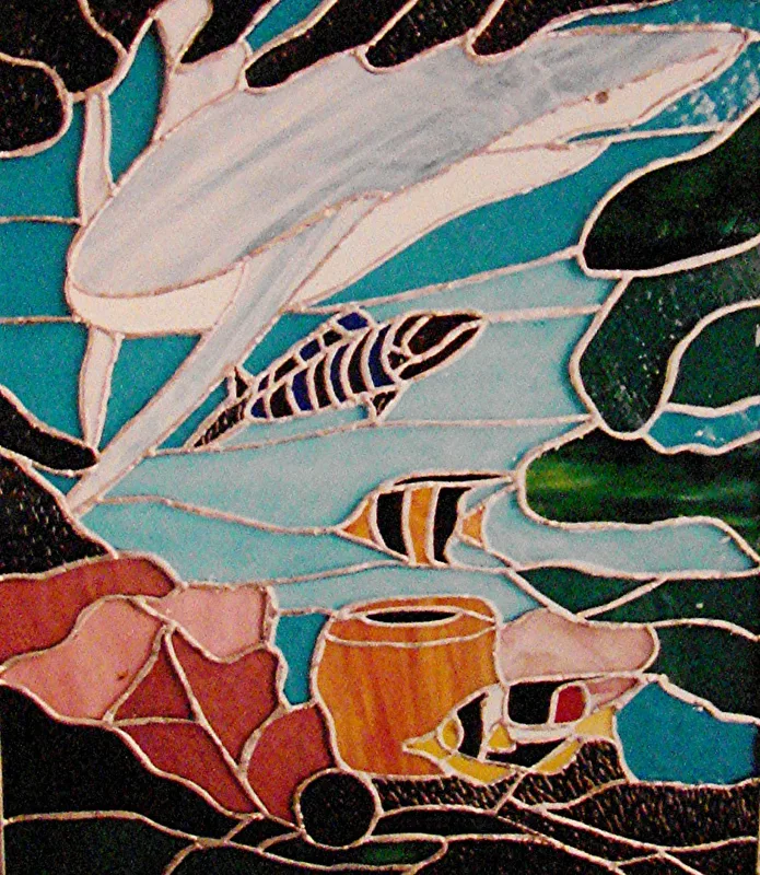 stained glass window Chris 14x16