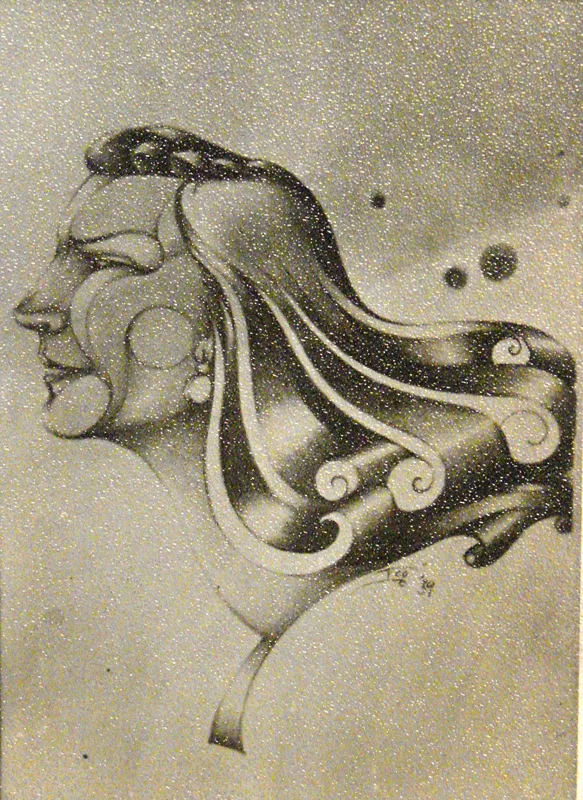 d stylized woman 1938 9x12