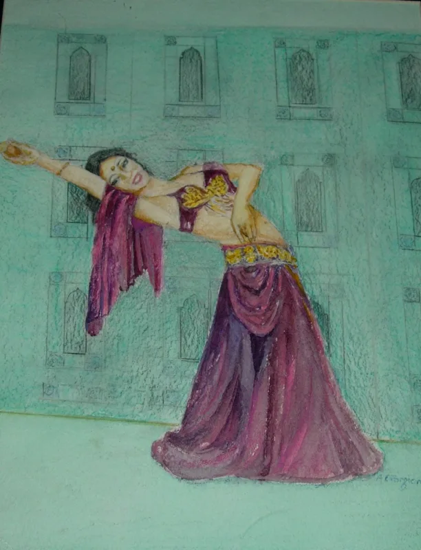 w mideastern dancers Shahar 11x14 2002