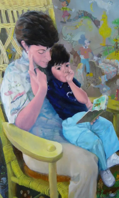 oil Liana and Leslie 24x36 1985