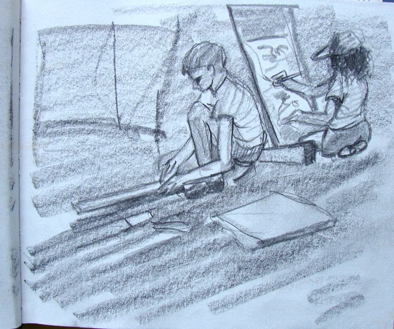 d sketchbook Arts in the Park 9x12