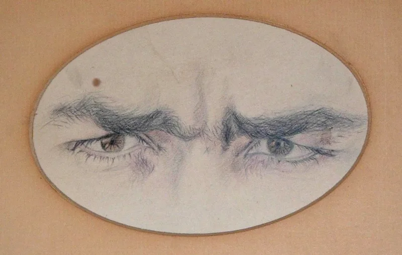d artist's eyes  pencil study 5x8