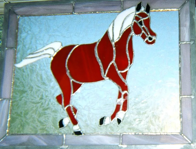 stained glass Horse 8x10