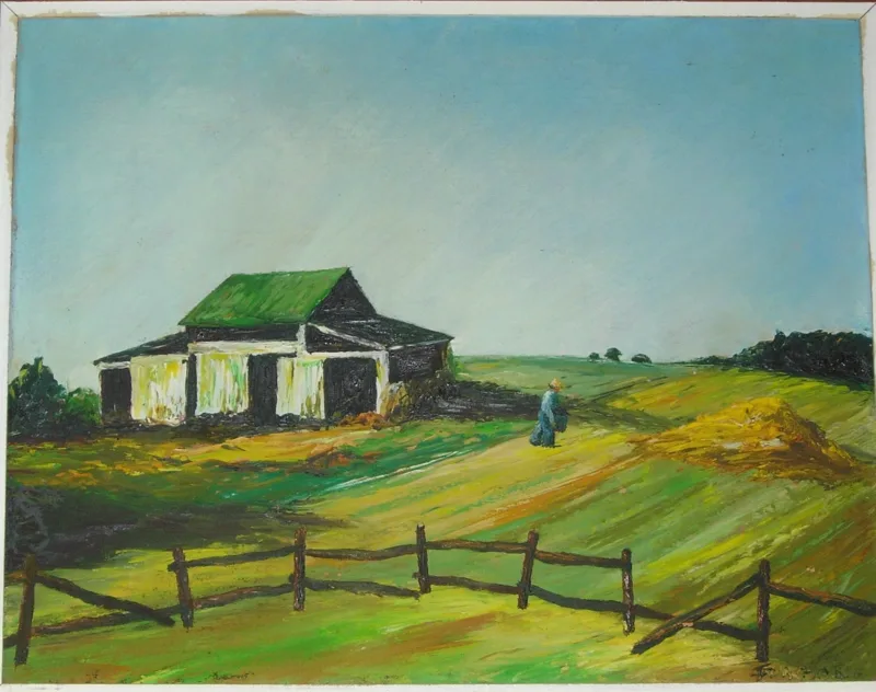 oil Amagansett Potato Farm 22x28