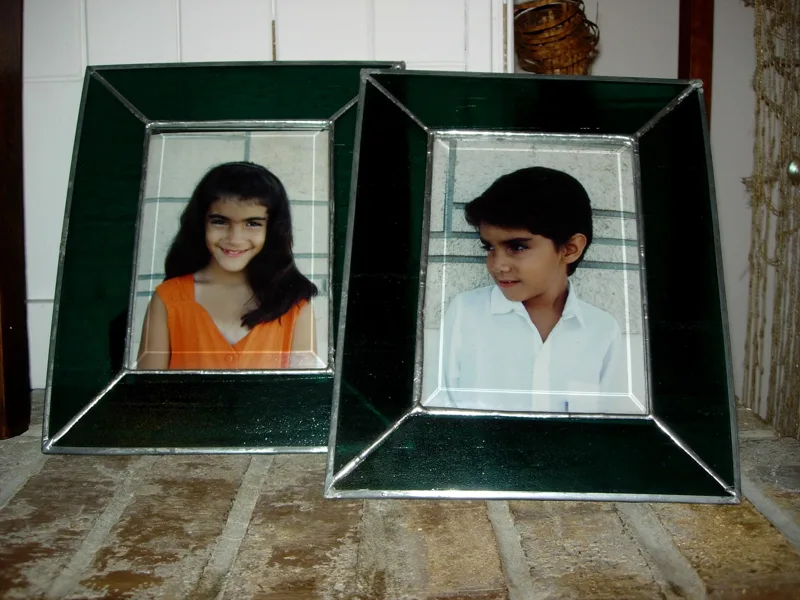 stained glass frames Liana, Nick Clearwater Beach 8x10 ea.