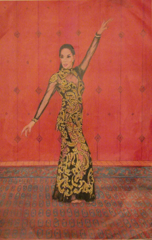 w mideastern dancers Maria Jammal 12x16 2002
