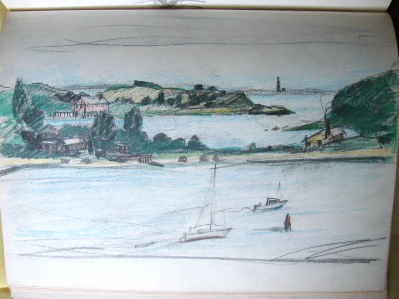 d sketchbook Peddocks Is. 11x14
