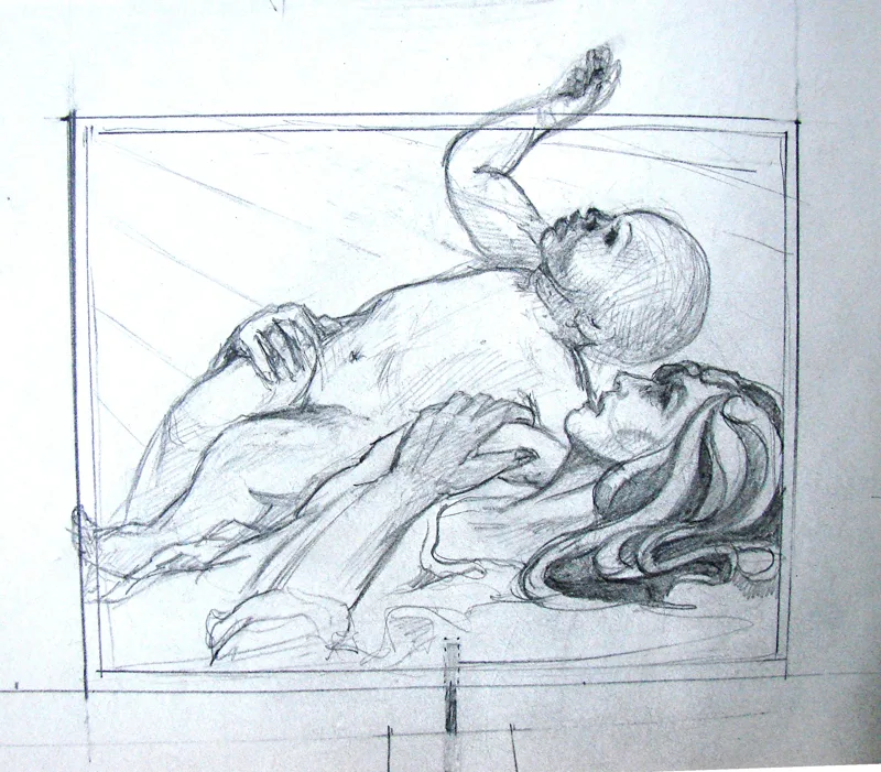 d sketchbook 29 Gazing Back at the Star  9x12