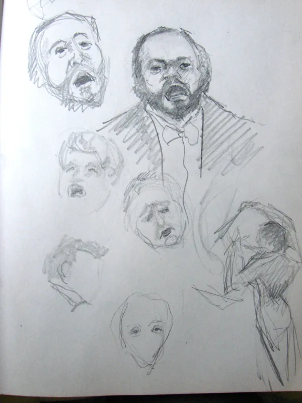 d sketchbook Pavarotti  9x12