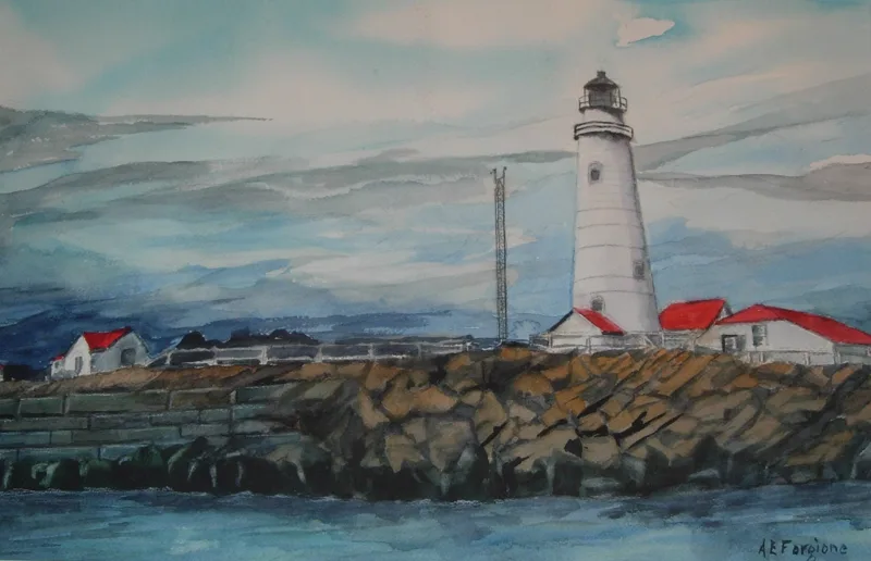 w  Boston Lighthouse 12x16