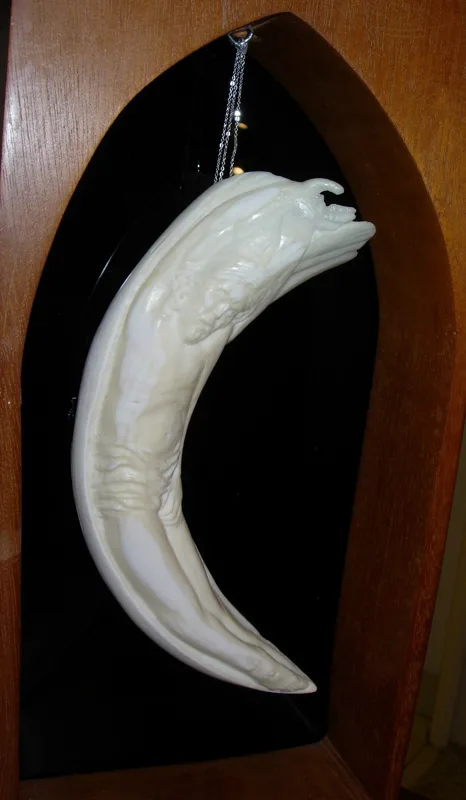 Ivory Christ Figure walrus tusk 12 in.