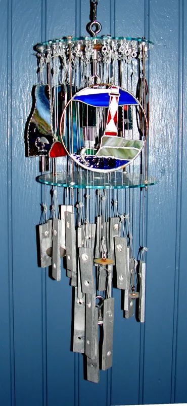 stained glass xylophone mobile 24 in.