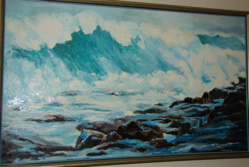 oil Dana's Big Wave 28x48