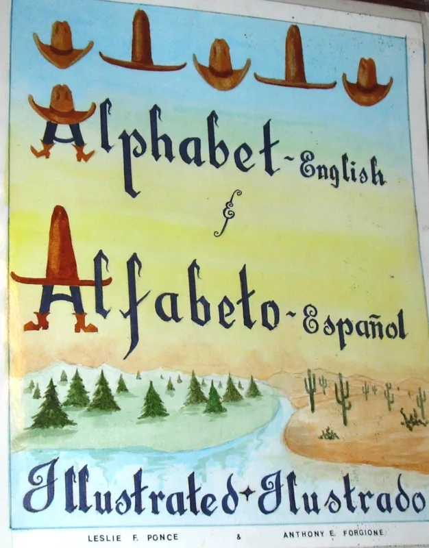 w Alphabet 11x14 Bilingual Alphabet for school use 1978