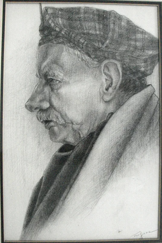 d Old Man conte crayon 12x16