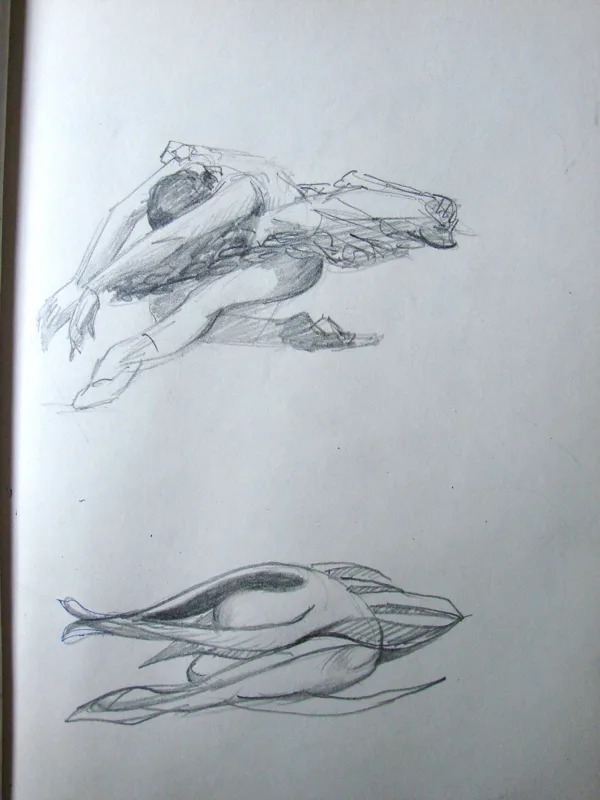 d sketchbook  Rythm, Grace, Balance 9x12