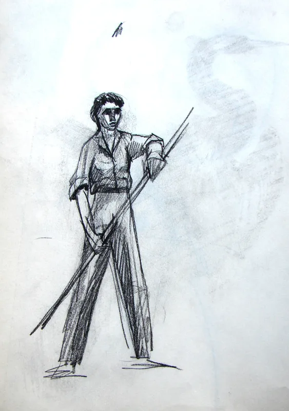 d sketchbook Harvester 9x12