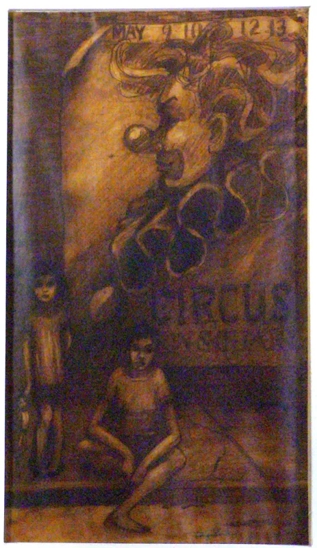 b Dana, Leslie, Clown sepia print 18x28