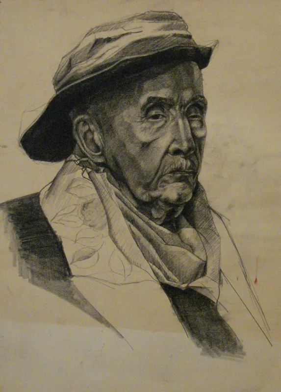 d Old Man conte pencil  11x14