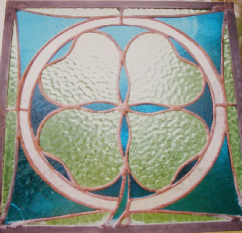 stained glass 4 Leaf Clover 12x12