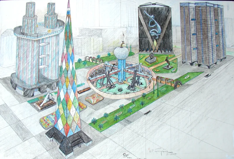 p World Trade Center proposal concept 4 32x42