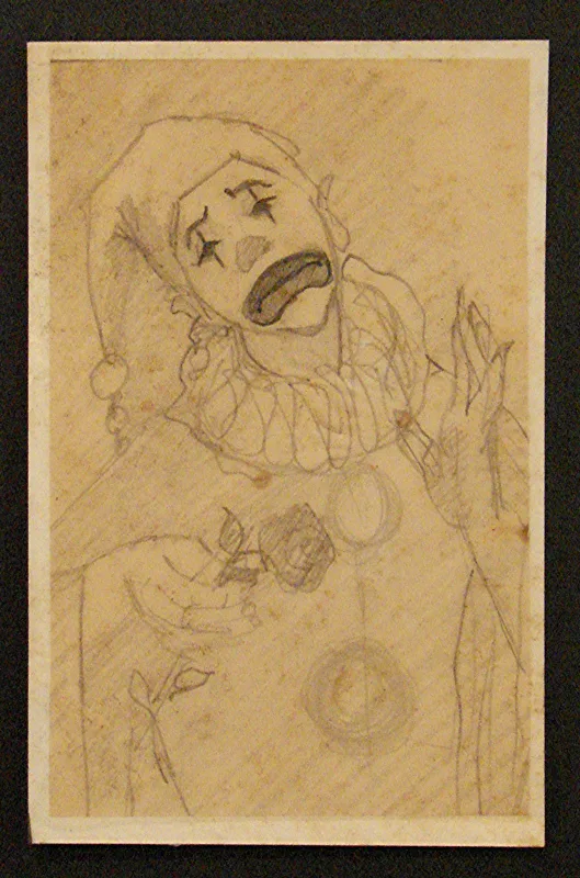 d sketch for Clown with Rose 16x24