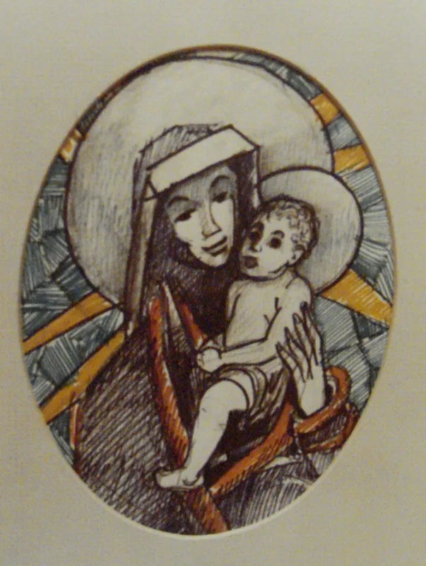 d stylized madonna  9x12