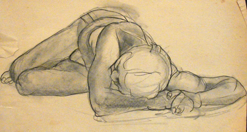 d nude reclining 12x24