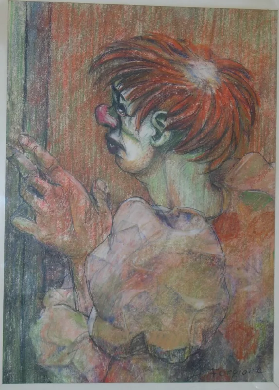 d Red Head Clown 16x24