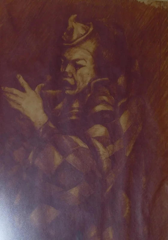 b Clown sepia print 16x20