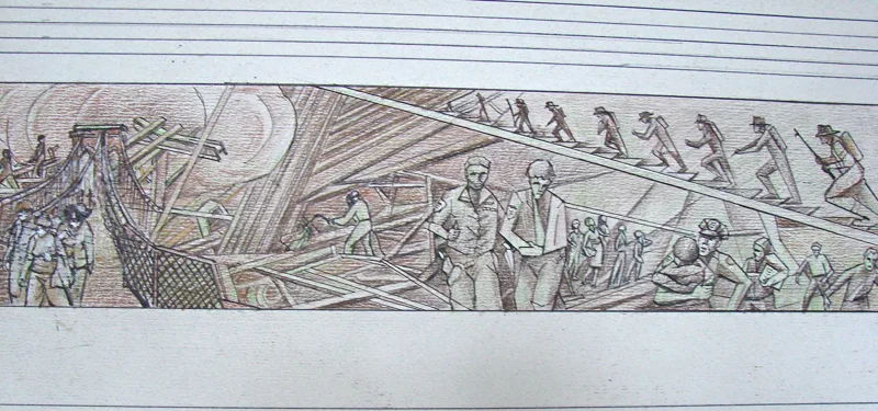 p W. T. C. proposal bronze relief 8