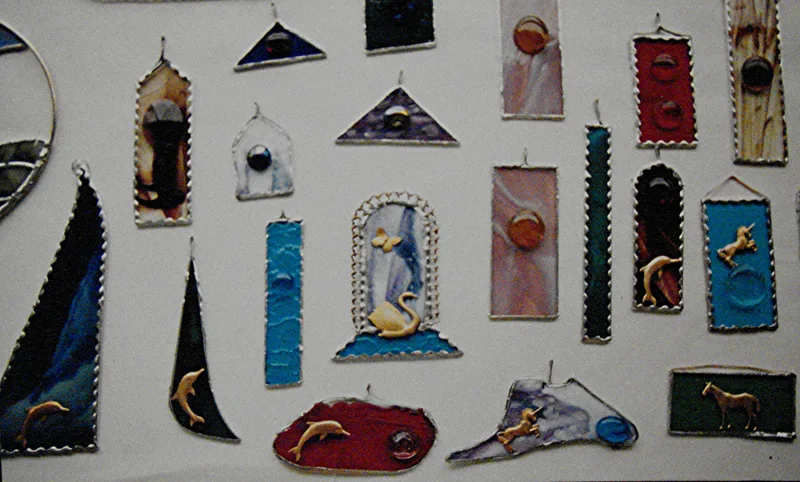 stained glass mobile parts