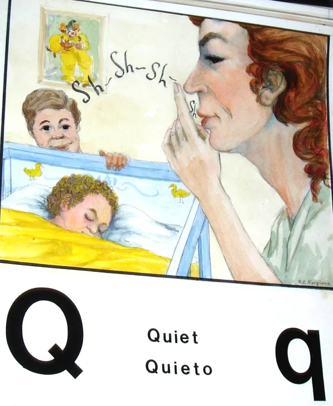 w alphabet q 11x14