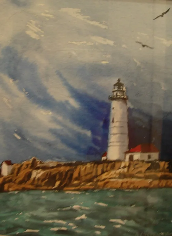 w The Brewster Light  MA 9x12