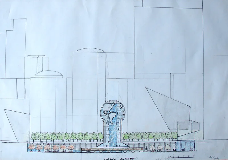 p World Trade Center proposal east view 30x40