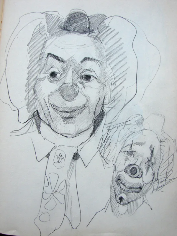 d sketchbook Clowns 2 9x12