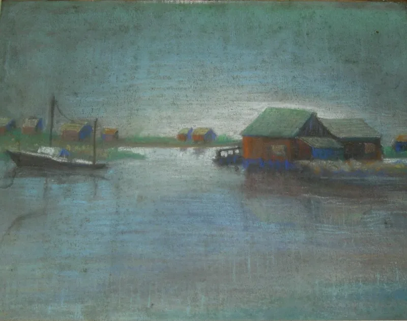 w Fishing Village 16x20