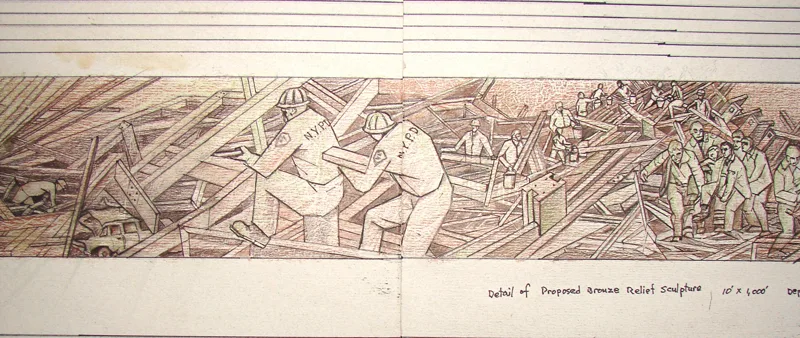 p W. T. C. proposal bronze relief 6