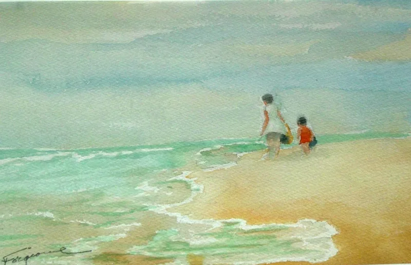 w Beach Walk 14x24