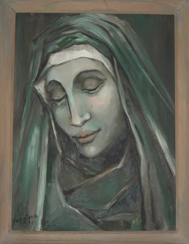 oil Grandma's Madonna 10x14