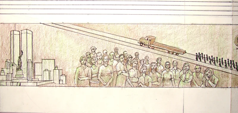 p W. T. C. proposal  bronze relief 2