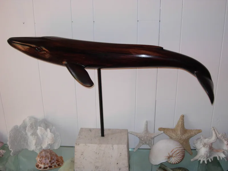 sculpture  Blue Whale mahogany 36 in. 1997