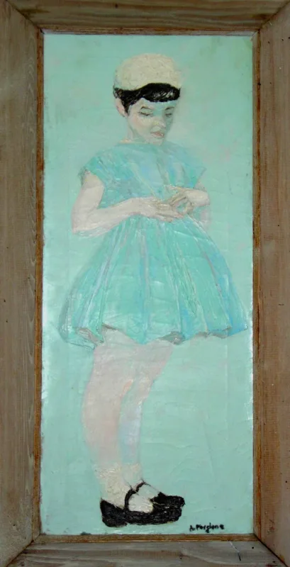 oil Leslie Age Five 12x28